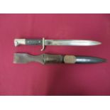 German K98 Police/Fireman’s Parade Sidearm/Bayonet 9 3/4 inch single edged plated blade with central