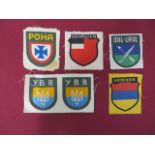 Six Printed Various German Foreign Nationals Arm Badges consisting Georgian Volunteers arm