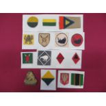 Small Selection of African and Overseas Formation Badges including printed 81 West African Div ...