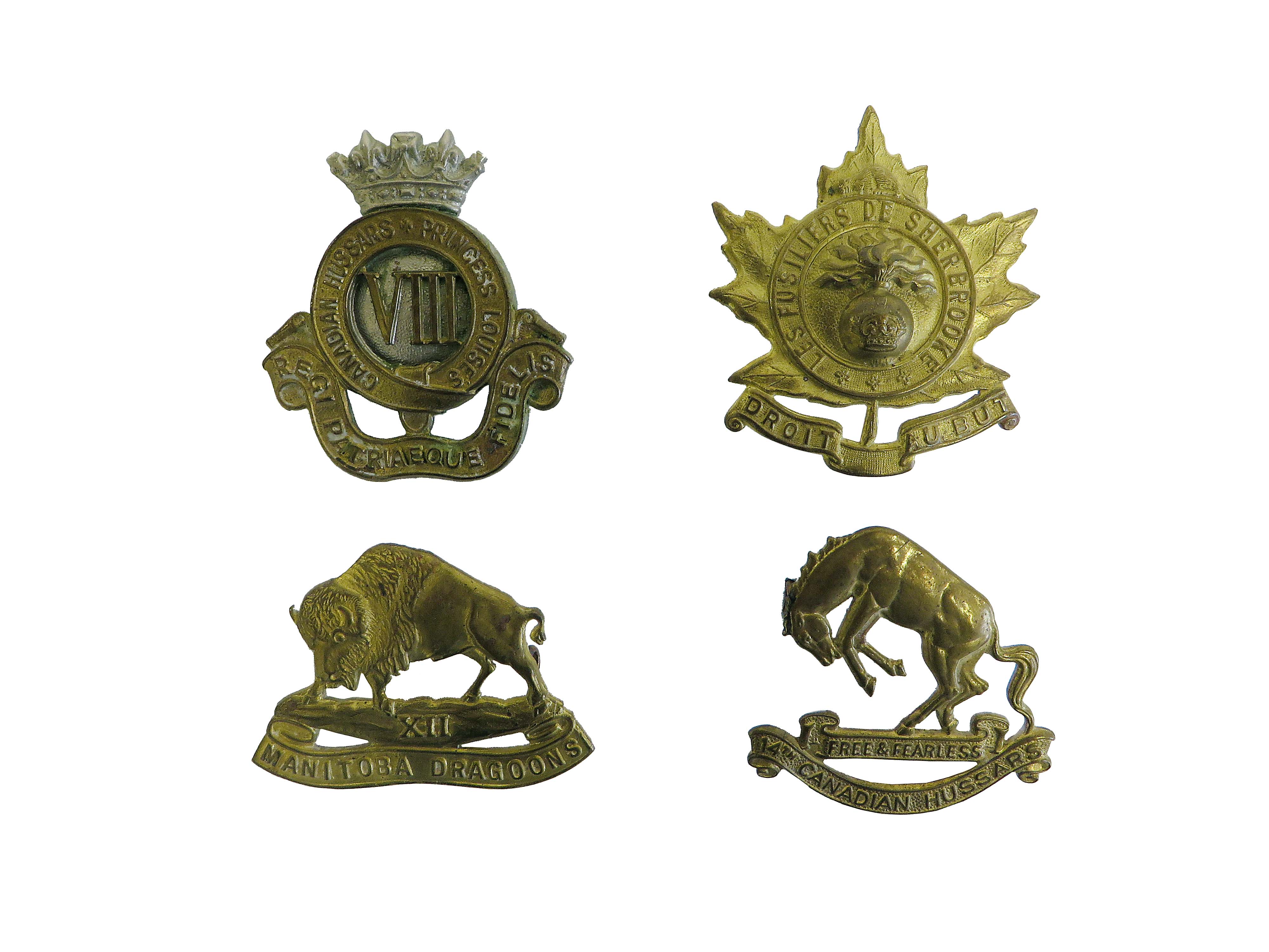 Good Selection of Canadian Cap Badges including KC bronzed The Halifax Rifles ... Brass 14th - Image 2 of 2
