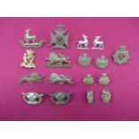 Good Selection of Victorian Cap & Collar Badges cap include Vic crown darkened KRRC ... Vic crown