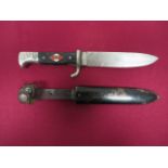 WW2 Third Reich German Hitler Youth Knife 5 inch single edged blade with “Klittermann” maker’s