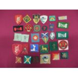 Selection of UK Area, Districts and Garrison Formation Badges including London Dist ... Printed West