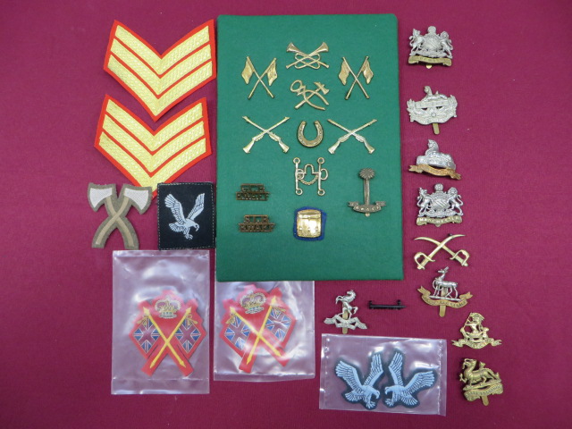 Selection of Various Badges cap badges include bi-metal Manchester ... Bi-metal Royal