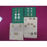 Selection of Other Ranks Collar Badges including pair Royal Berkshire ... White metal