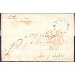 GREAT BRITAIN POSTAL HISTORY 1840 entire from Wenlock to Ryde Isle of Wight,