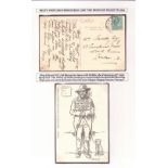 GREAT BRITAIN POSTAL HISTORY Satirical postcard from Dublin to London,