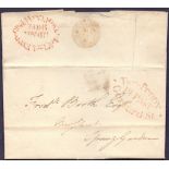 GREAT BRITAIN POSTAL HISTORY 1802 entire cancelled by Gerrard Street Pt Paid Two Penny handstamp