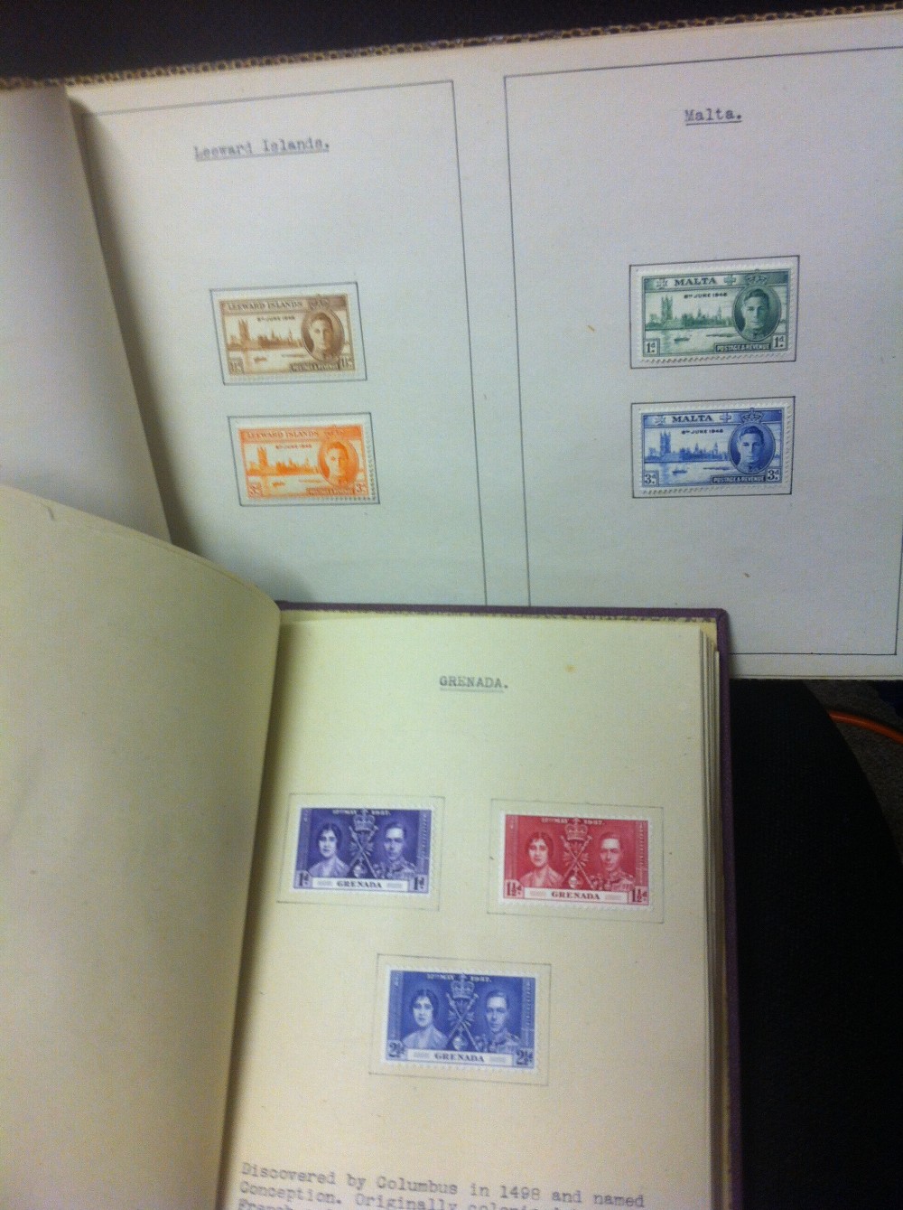 STAMPS : 1937 Coronation & 1946 Victory compete mint sets mounted in two special albums.