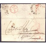 GREAT BRITAIN POSTAL HISTORY 1807 Entire Warrington to London,