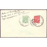 GREAT BRITAIN POSTAL HISTORY 1912 Royal Show, Doncaster skeleton postmarks on envelope,