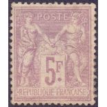 FRANCE STAMPS : 1876 Peace Commerce 5fr SG 277.