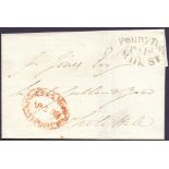GREAT BRITAIN POSTAL HISTORY 1799 MILK ST Penny Post mark on wrapper to White Hall