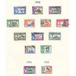 GILBERT AND ELLICE STAMPS : QEII small collection of fine used definitive sets, inc 1956 set,