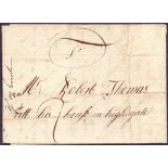 GREAT BRITAIN POSTAL HISTORY : 1748 entire letter addressed to a "Robert Thomas at his House,