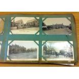 POST CARDS : Edwardian postcard album approx 300 cards EDVII and GV, various themes, Royalty,