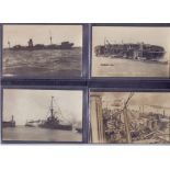 POST CARDS : NAVAL related selection of postcards including warships, submarines, wrecks,