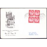 GREAT BRITAIN FIRST DAY COVER : 1963 Holiday Booklet pane 4 x 2 1/2d on illustrated cover cancelled
