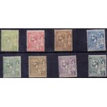 MONACO STAMPS : 1901 mounted mint set to 5f SG 22- 29 Cat £300