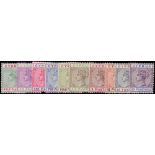 CYPRUS STAMPS : 1894 lightly mounted mint set of 10 to 45pi.