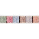 ST LUCIA STAMPS : 1883 mounted mint set of six to 1/- SG 31 - 36 Cat £800