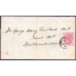 GREAT BRITAIN POSTAL HISTORY 1882 Voting Objection form franked by 3d Rose plate 21 cancelled by