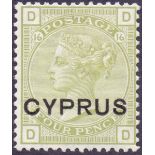 CYPRUS STAMPS : 1880 4d Sage Green.