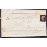 GREAT BRITAIN POSTAL HISTORY Plate 4 Penny Black.