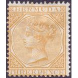 BERUMDA STAMPS : 1865 3d Yellow Buff.