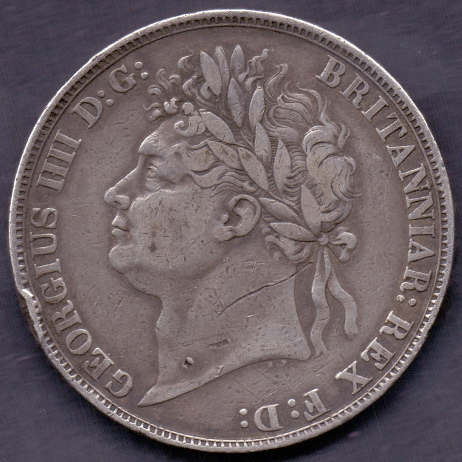 COINS : 1822 George IV Silver Crown in fine condition
