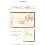 GREAT BRITAIN POSTAL HISTORY : KENT, small QV collection of Folkestone covers written up on pages,