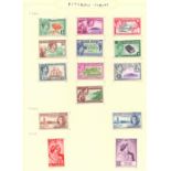 PITCAIRN ISLANDS STAMPS : Collection mounted mint 1940 to 1970 including 1948 Wedding 10/-.