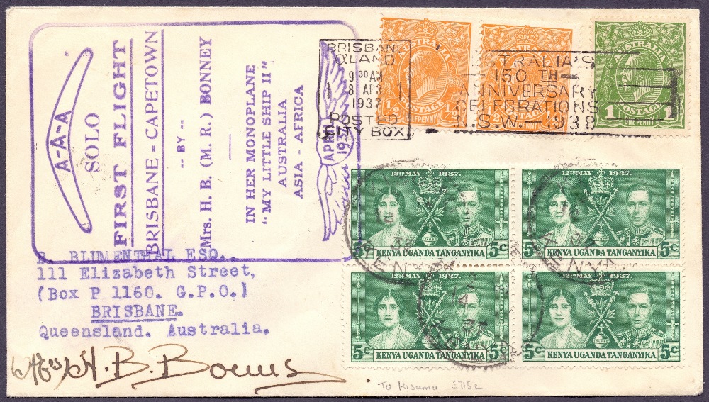 POSTAL HISTORY AIRMAIL  : AUSTRALIA, 193