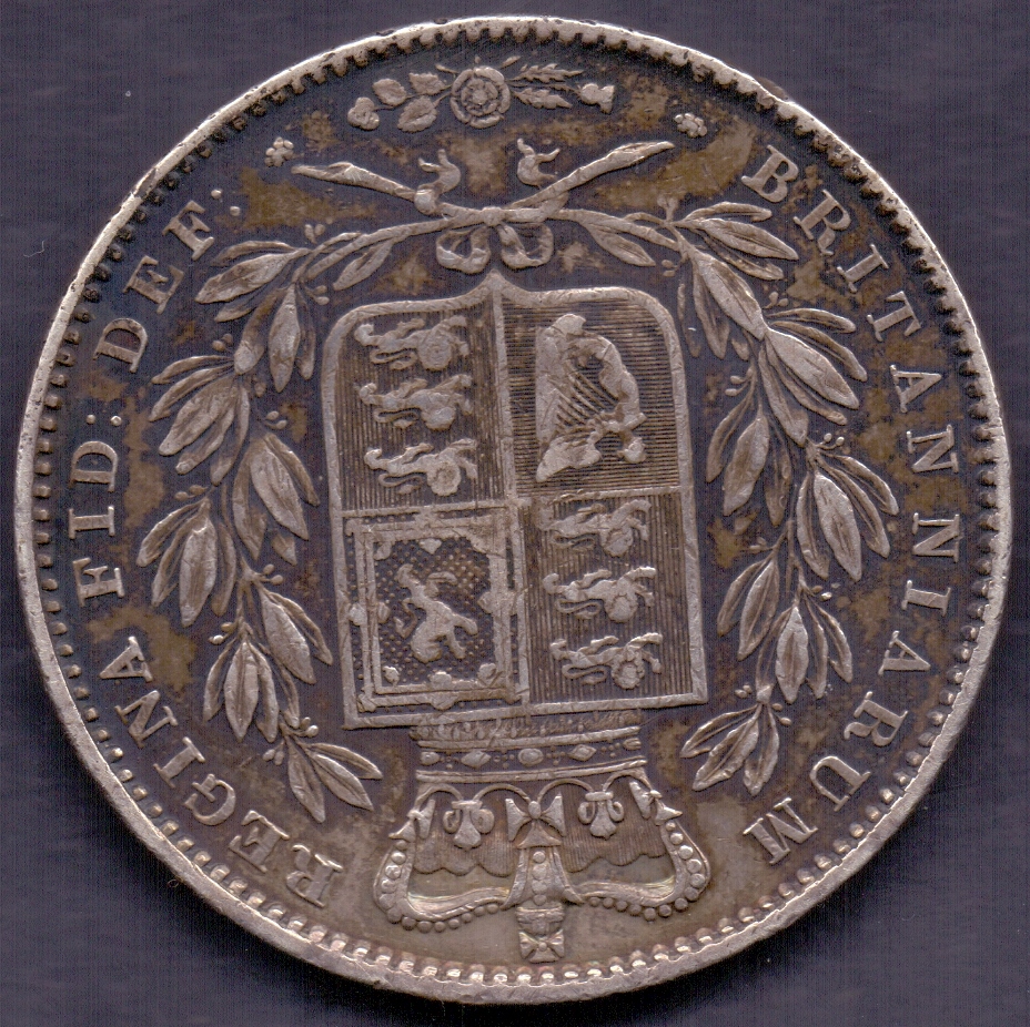 COINS : 1845 Silver Crown, fine conditio - Image 2 of 2