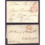 GREAT BRITAIN POSTAL HISTORY : 1781 and 1812 Free Privilege letters,