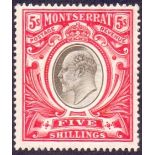 Stamps : 1907 5/- Black and Red.