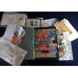 World accumulation of stamps in various stock-books and packets,