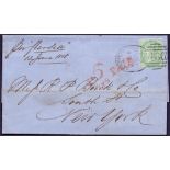 Great Britain Postal History, stamps : 1858 1/- green SG 72.