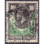 Stamps : NORTHERN RHODESIA 1925 10/- Green and Black.