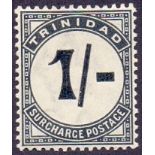 Trinidad Stamps : Postage Due, 1885 1/- slate black, wmk Crown CA,