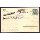Postal History , Airmail : 1913 flight by Zeppelin "Sachsen" (S 8a).