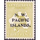 New guinea stamps : 1915 3d Yellow Olive die II .