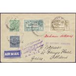 Postal History Airmail : BAHRAIN, 1933 Imperial Airways first flight from Bahrain to Athens, Greece.