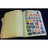 World Album, hundreds of stamps with most countries represented including many early issues,