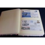 RAF signed covers in photo album,