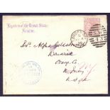 Great Britain Postal History, stamps : 1878 cover from London to USA,