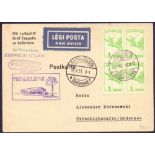 Postal History , Airmail : HUNGARY, 1931 Graf Zeppelin 2nd South America Flight (S 129Ba).