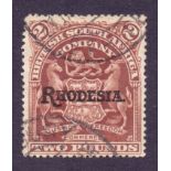 Rhodesia Stamps : 1909 £2 Brown,