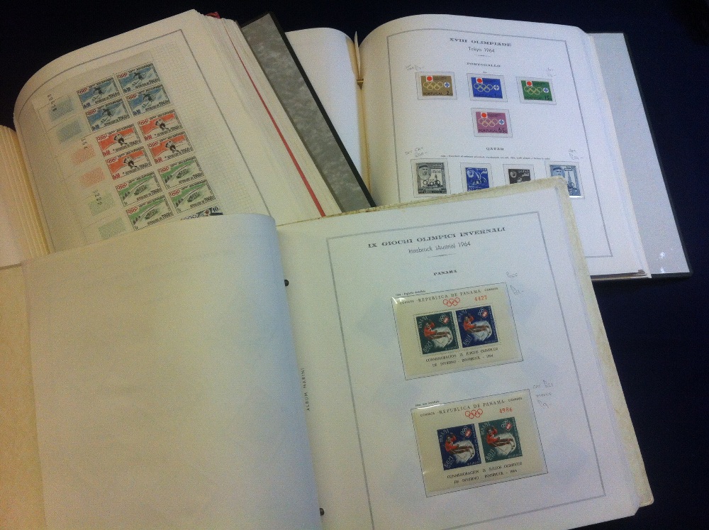 OLYMPICS stamps , collection in three albums of 1960 & 1964 Olympic Games world issues.