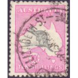 Australia Stamps : 1915 10/- Grey and Bright Aniline Pink.
